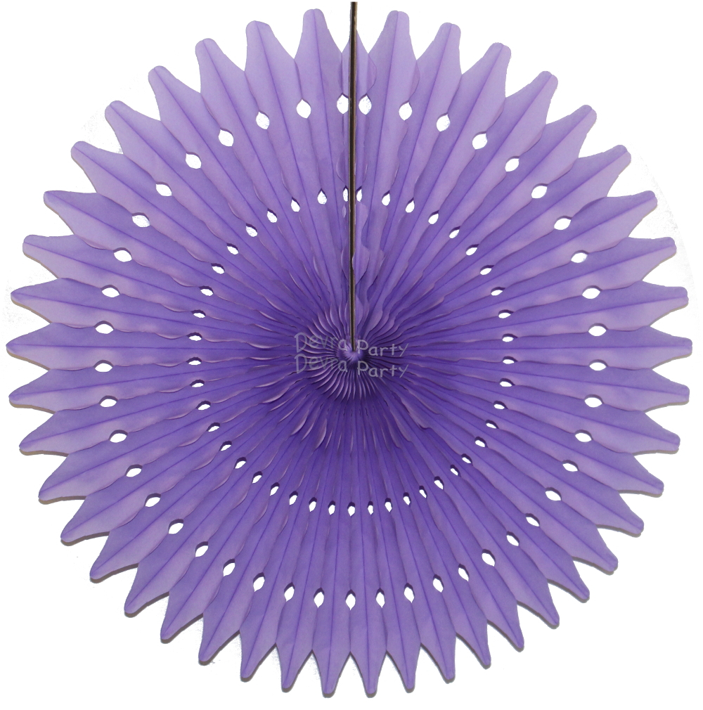 (image for) 21 Inch Tissue Fan Lavender (12 pcs)