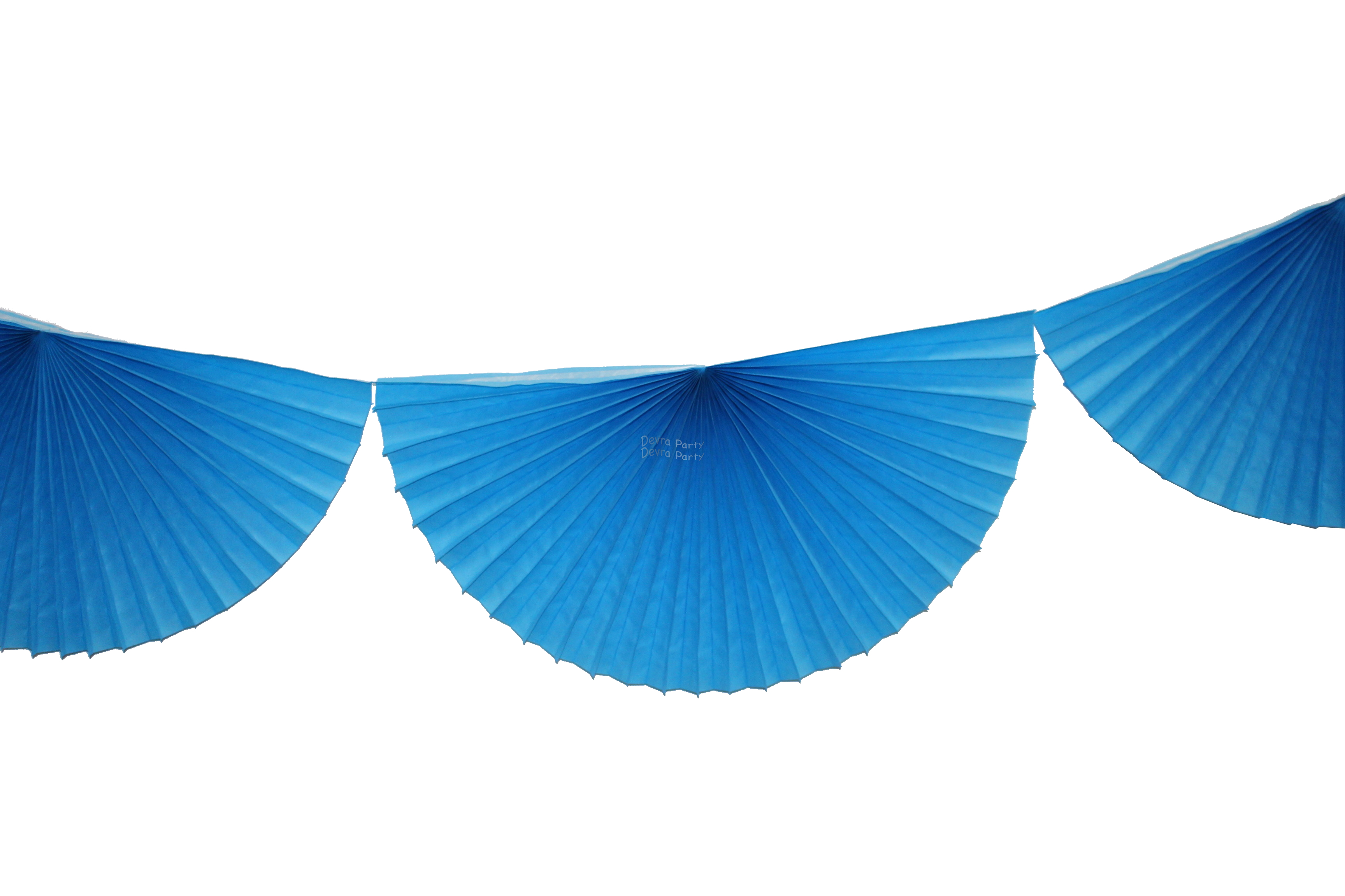 (image for) Turquoise 10 Foot Bunting Fan Garland (12 pcs)