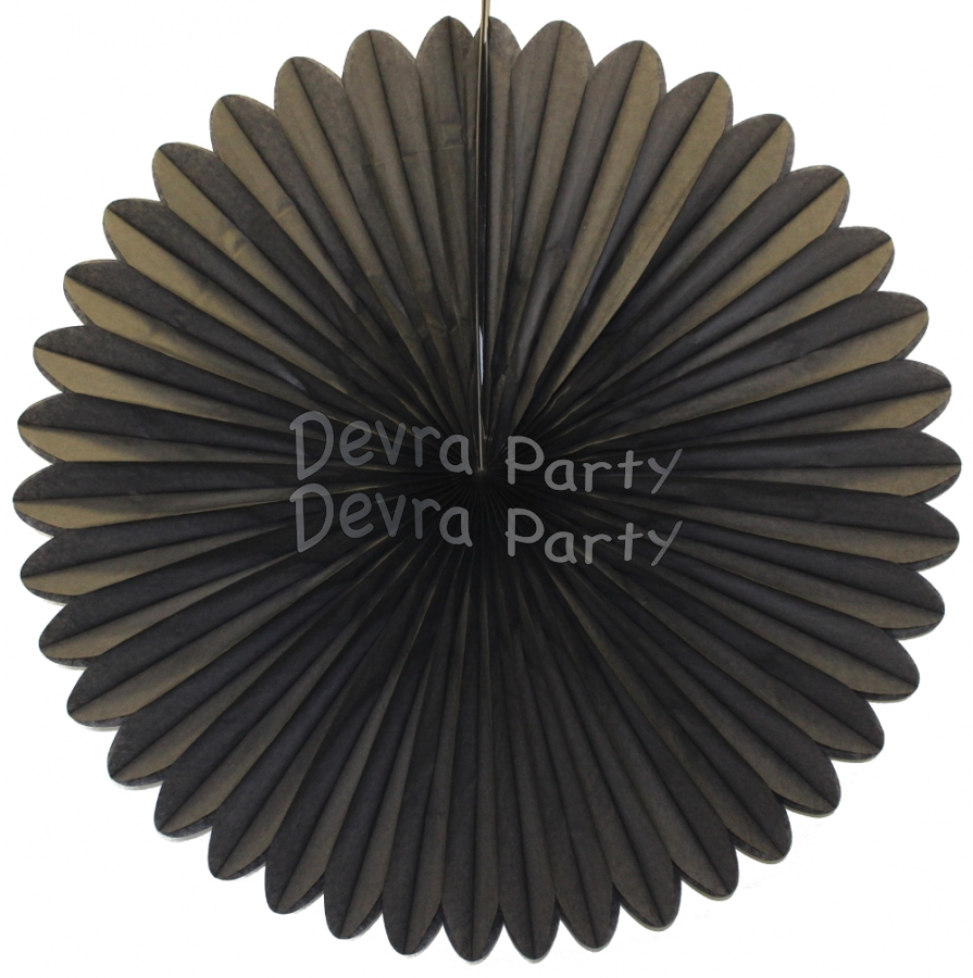 27 Inch Deluxe Fan Black (12 pcs) - Click Image to Close