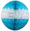 (image for) Turquoise Blue and White Honeycomb Balls (12 pcs)