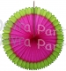 13 Inch Fan Decorations Cerise and Lime (12 Pieces)