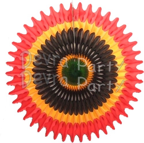 Kwanzaa 26 Inch Tissue Fan Decoration (12 pcs) - Click Image to Close