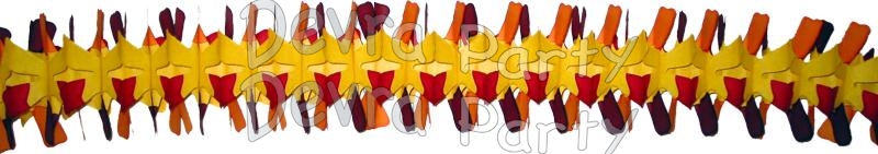 12 Foot Fall Colored Spider Fringe Garland (12 pcs) - Click Image to Close