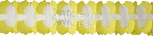 (image for) 12 Foot Cross Garland Decoration Yellow & White (12 pcs)