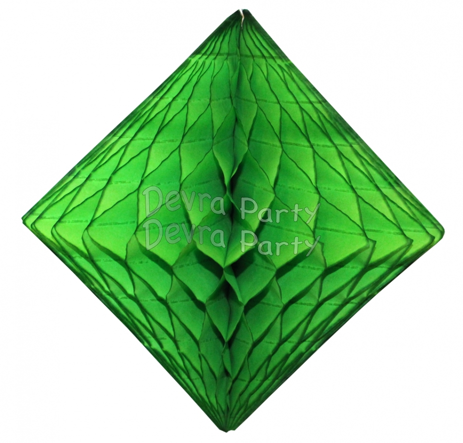 Lime Green Hanging Diamond Decoration (12 pcs) - Click Image to Close
