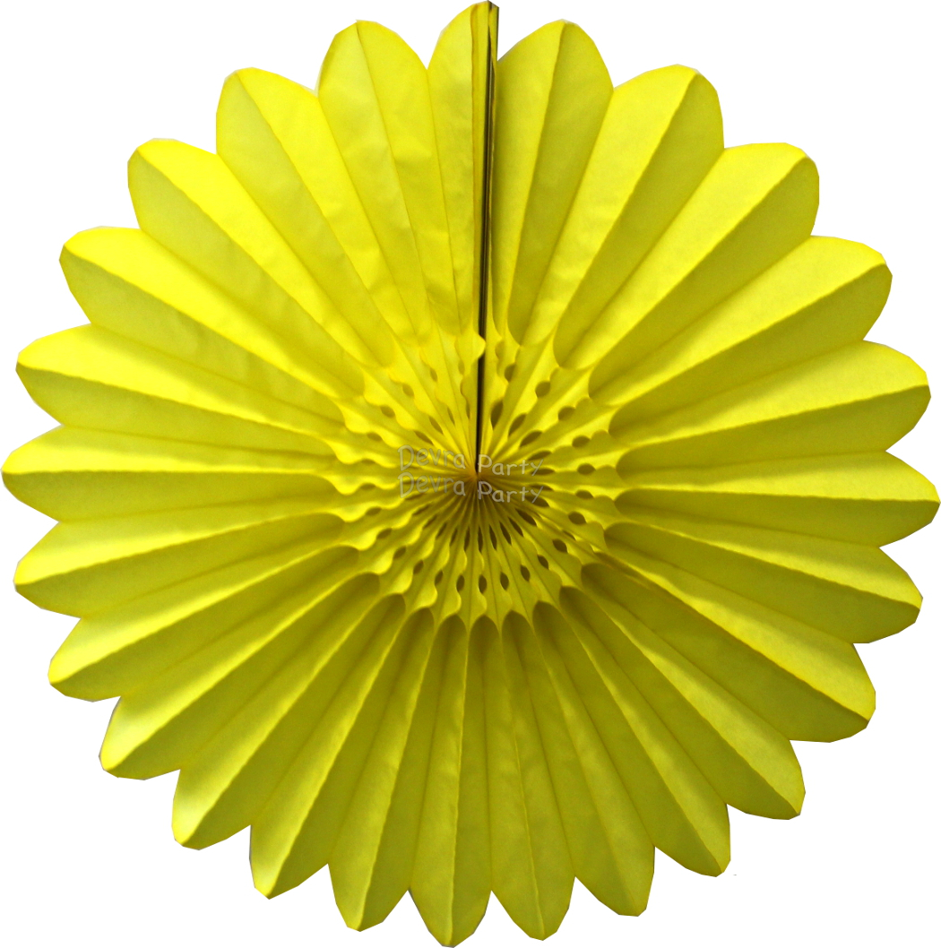 (image for) Yellow Honeycomb Fanburst Decoration (12 pcs)