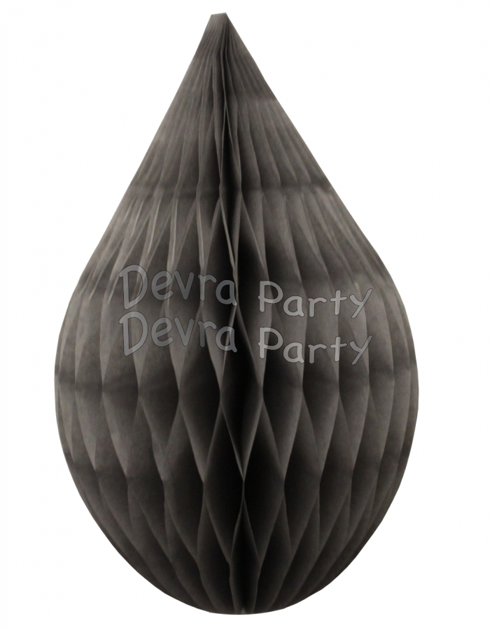 5 Inch Gray Rain Drop Ornament Decoration (12 pcs) - Click Image to Close