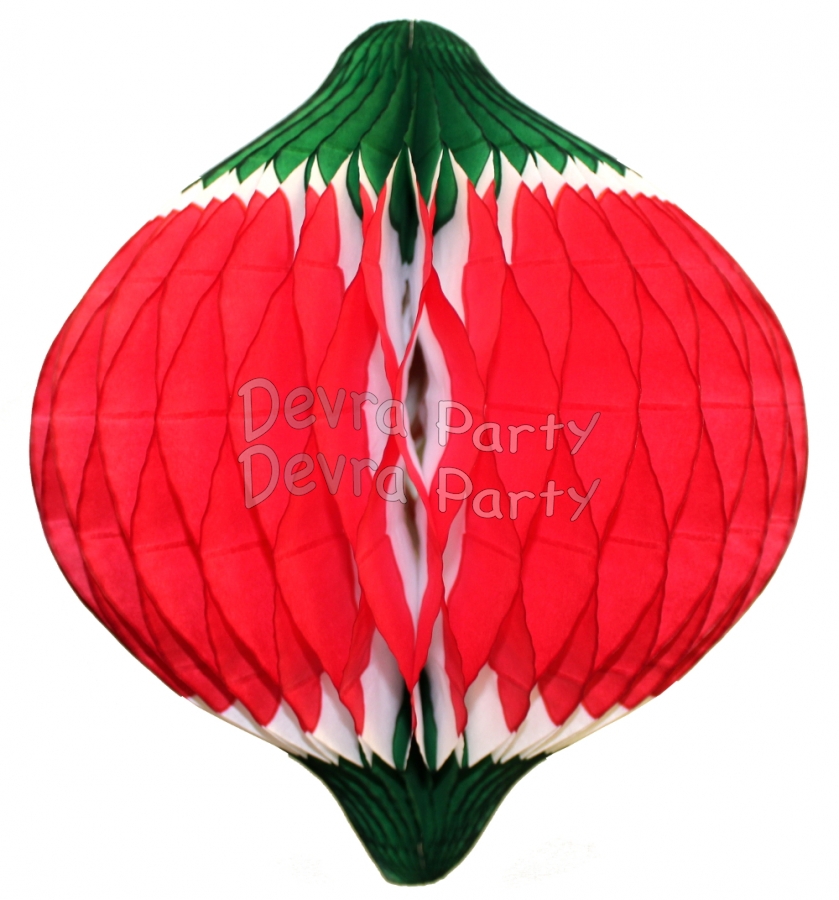 18 Inch Christmas Holiday Oval Ornament (12 pcs) - Click Image to Close