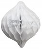 (image for) 12 Inch Oval Spinning Top Ornament Decoration - White (12 pcs)