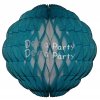 (image for) 14 Inch Puff Ball Teal and White (12 pcs)