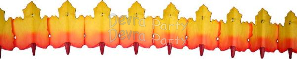 (image for) 12 Foot Tissue Paper Maple Leaf Garland (6 pcs)