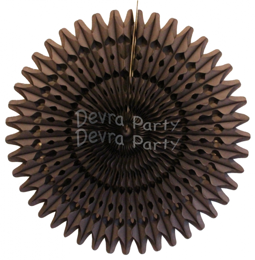 21 Inch Tissue Fan Black (12 pcs) - Click Image to Close