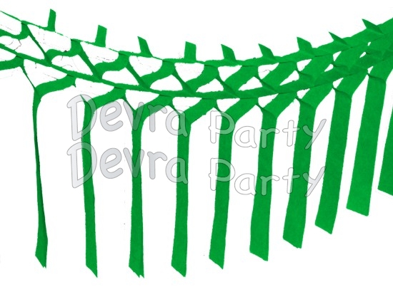 Light Green Streamer Garland Decoration (12 pcs) - Click Image to Close