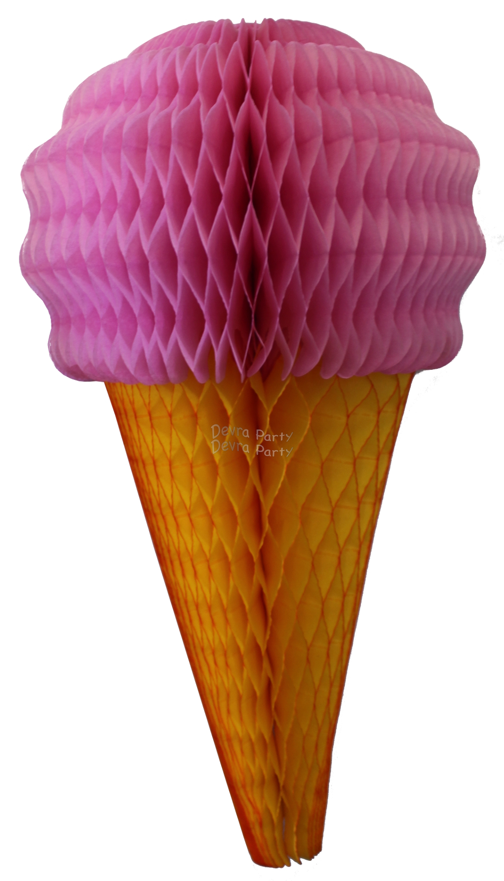(image for) Dusty Rose 20 Inch Tissue Paper Ice Cream Cones (6 pieces)