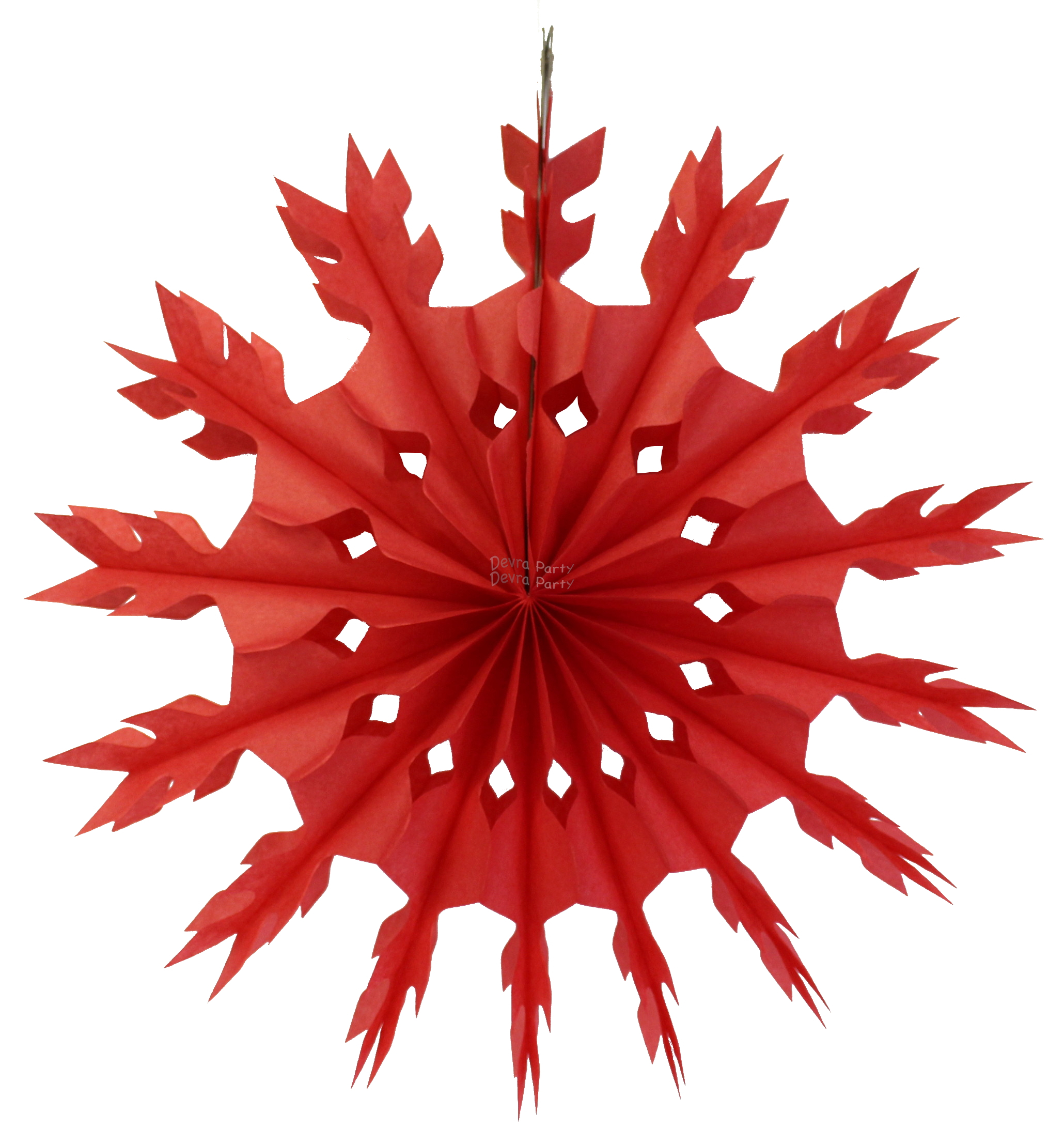 (image for) 15 Inch Red Tissue Paper Snowflake Decoration (12 pcs)