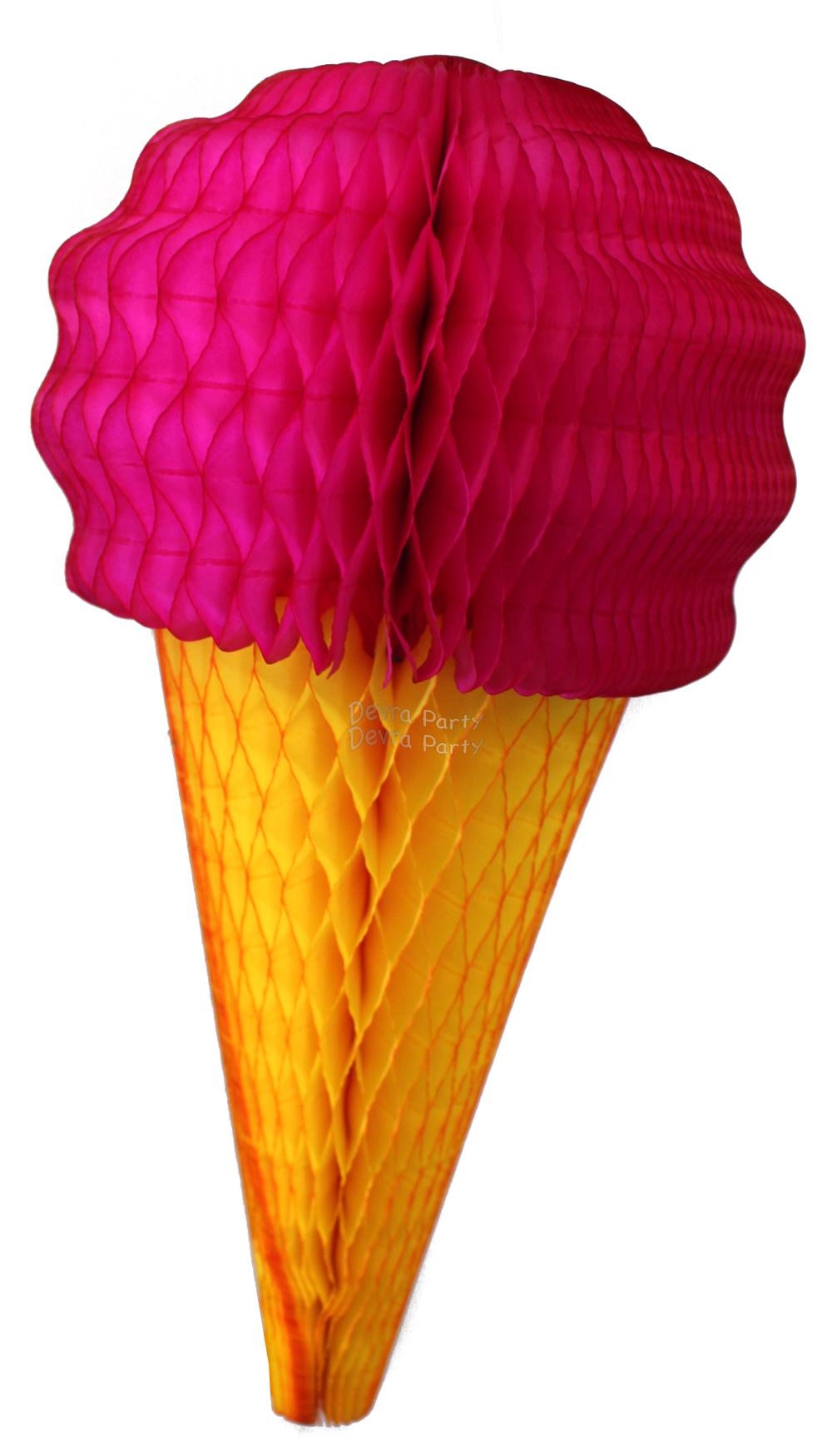(image for) Cerise 20 Inch Tissue Paper Ice Cream Cones (6 pieces)