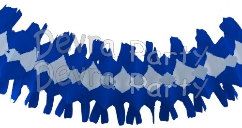 12 Foot Dark Blue Spider Fringe Garland (12 pcs) - Click Image to Close
