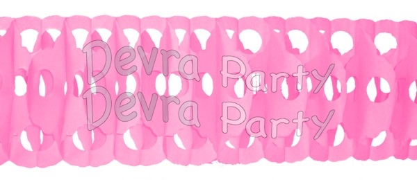 Pink Full Tissue Garland (12 pcs) - Click Image to Close