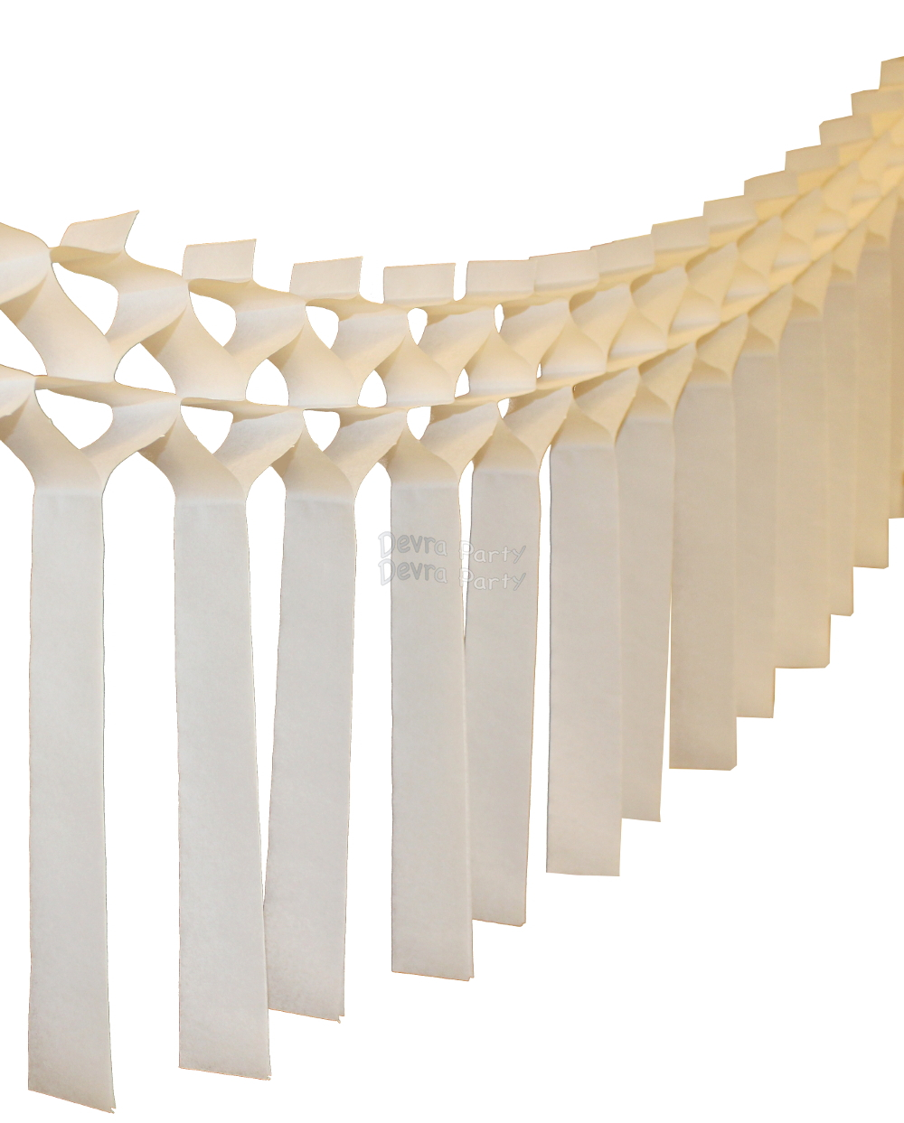 (image for) White Streamer Garland Decoration (12 pcs)