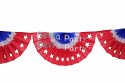 (image for) 9 Foot Star Fan Bunting Garland (12 pcs)