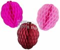 (image for) Honeycomb Raspberry Decoration, 13.5 Inches (12 pcs)