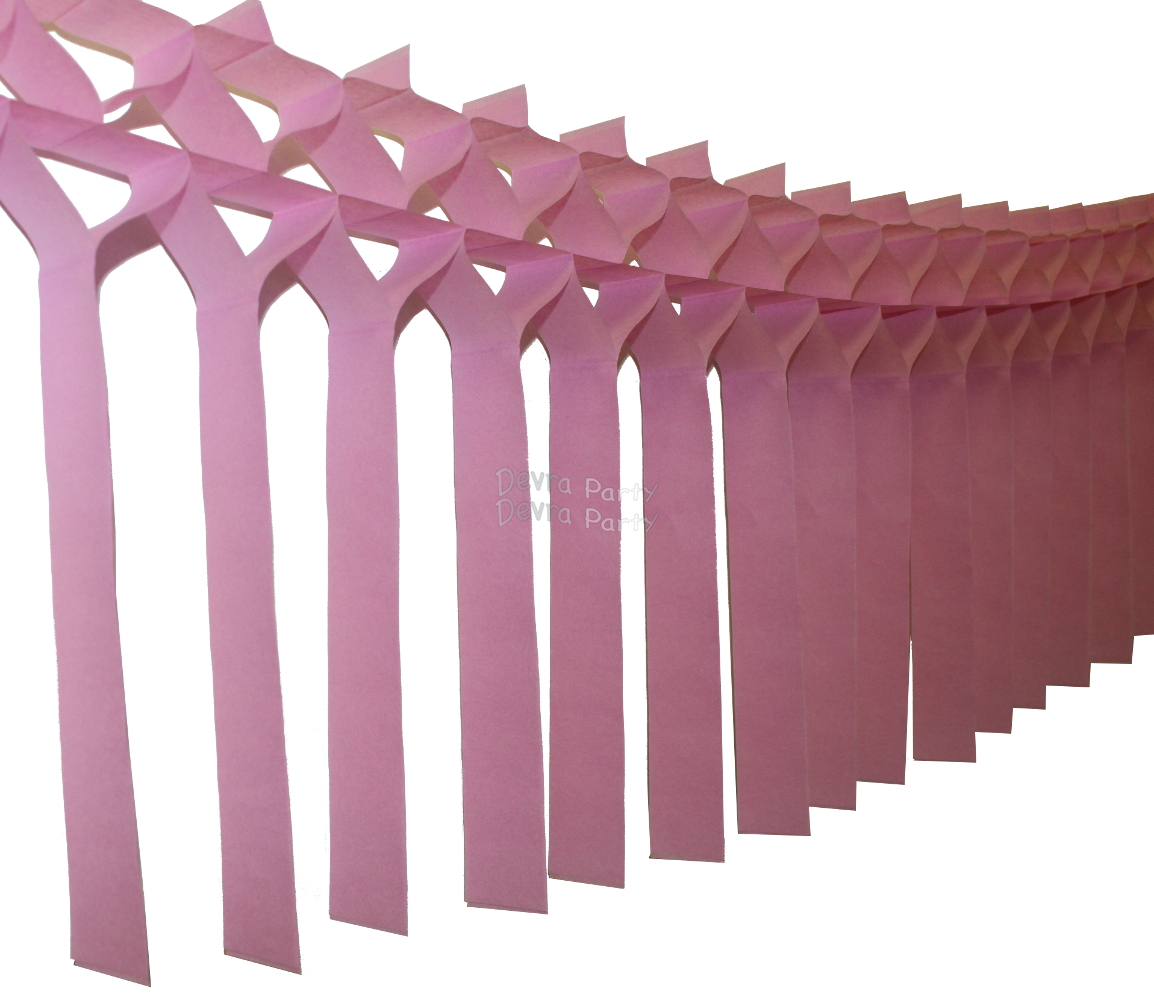 (image for) Dusty Rose Streamer Garland Decoration (12 pcs)
