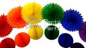 (image for) Rainbow Honeycomb Decoration Kit (6 balls and 6 fans)