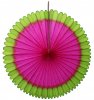 13 Inch Fan Decorations Cerise and Lime (12 Pieces)