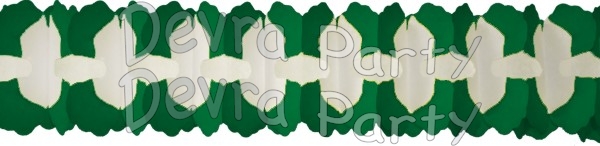 12 Foot Cross Garland Decoration Light Green & White (12 pcs) - Click Image to Close