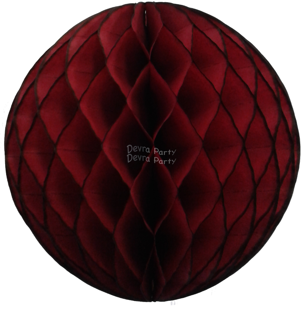 (image for) Maroon (Dyed Burgundy) Tissue Paper Ball (12 pcs)