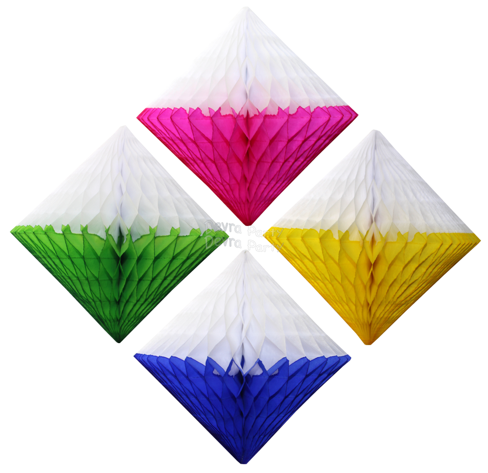(image for) Two-Tone 12 Inch Honeycomb Diamonds - ALL COLORS (12 pcs)