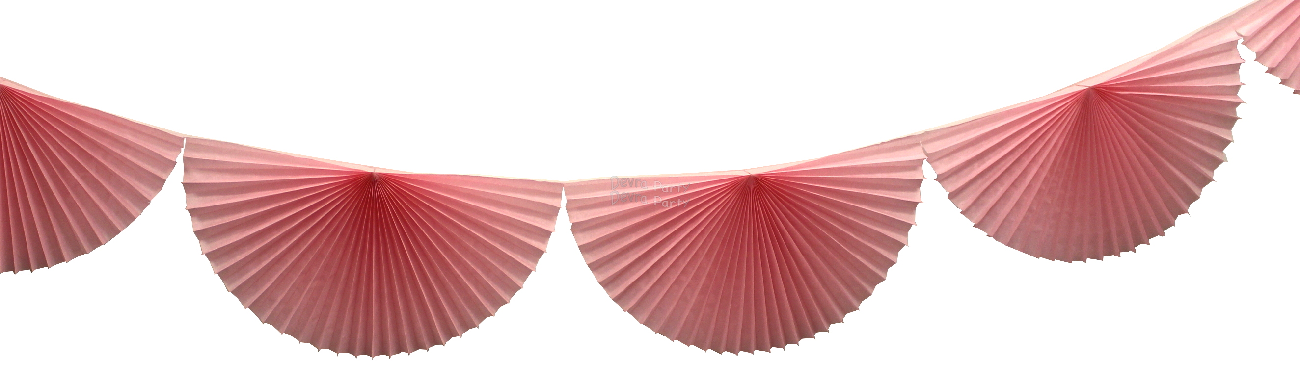 (image for) Pink 10 Foot Bunting Fan Garland (12 pcs)