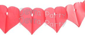 (image for) 12 Foot Tissue Paper Red Heart Garland (12 pcs)