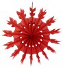 15 Inch Red Tissue Paper Snowflake Decoration (12 pcs)