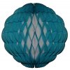 8 Inch Puff Ball Teal and White (12 pcs)