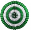 (image for) 16 Inch Tissue Paper Striped Fan Green White (12 pcs)