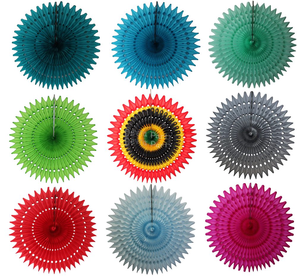 (image for) 21 Inch Tissue Paper Fan Decoration (12 pcs)
