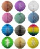 8 Inch Honeycomb Puff Balls, White Center (12 pcs)