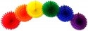 18 Inch Rainbow Party Decorations (6 fans)