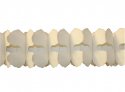 12 Foot Cross Garland Decoration Classic Ivory - Solid (12 pcs)