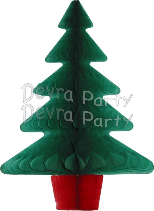20 Inch Honeycomb Tissue Paper Tree (12 pcs) - Click Image to Close
