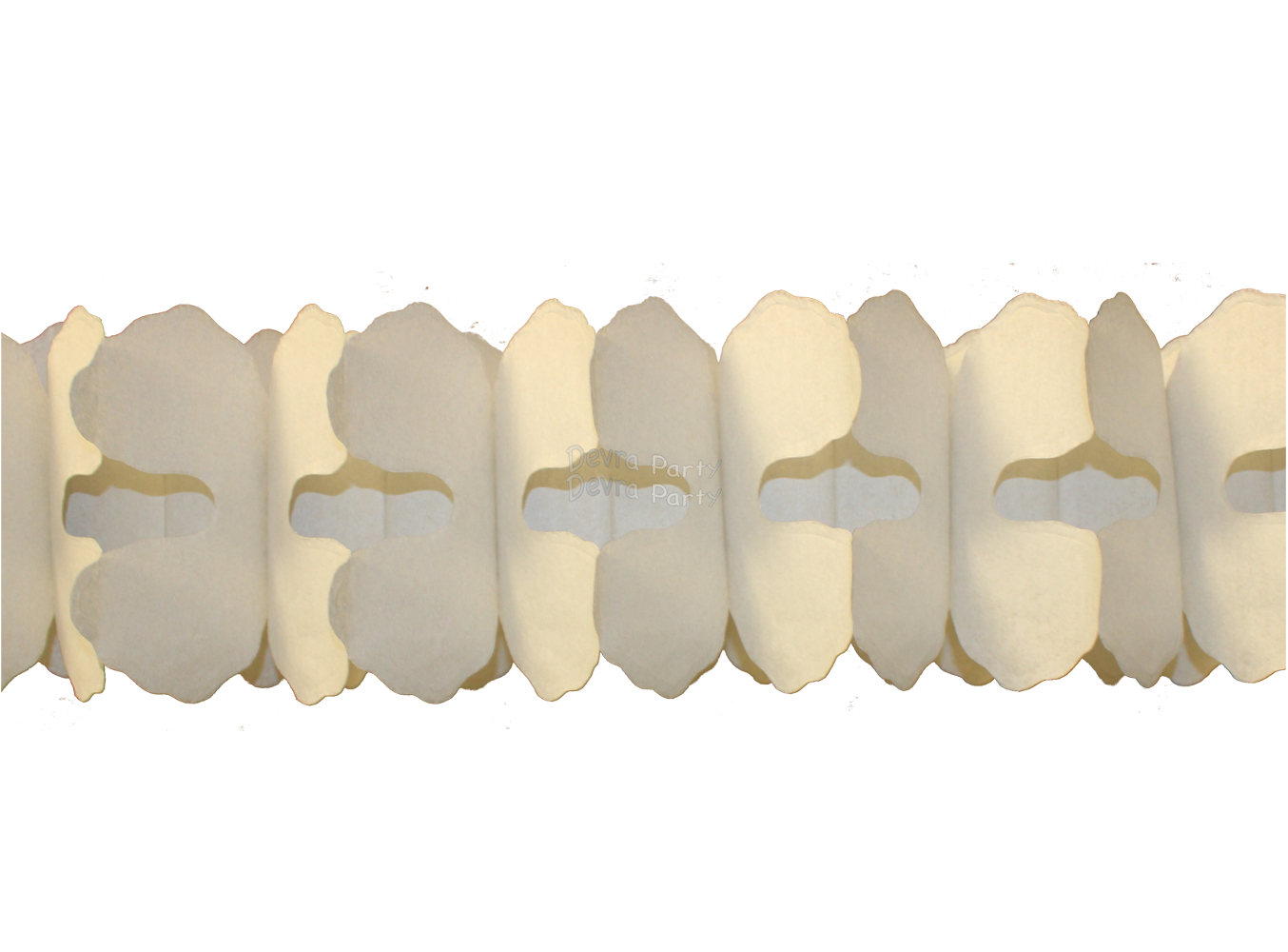 (image for) 12 Foot Cross Garland Decoration Classic Ivory - Solid (12 pcs)