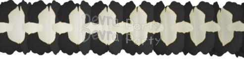 (image for) 12 Foot Cross Garland Decoration Black & White (12 pcs)