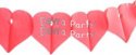 (image for) 12 Foot Tissue Paper Red Heart Garland (12 pcs)