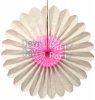 (image for) Vintage Pink and White Fanburst Decoration (12 pcs)