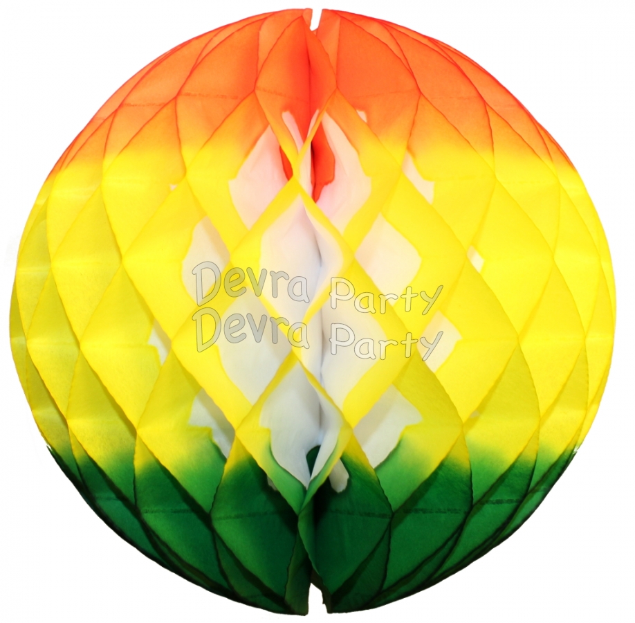 Orange/Yellow/Green Tissue Paper Balls (12 pcs) - Click Image to Close