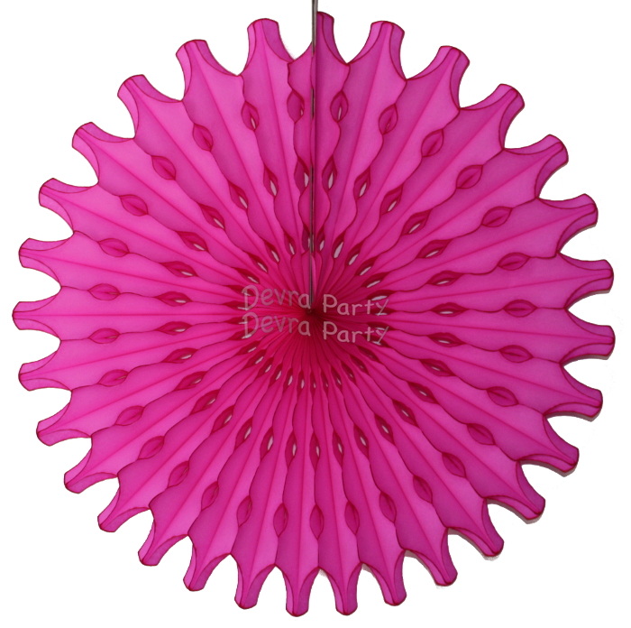 (image for) Cerise 18 Inch Tissue Paper Fan (12 Pieces)