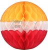 (image for) Yellow White Red Honeycomb Tissue Paper Ball (12 pcs)