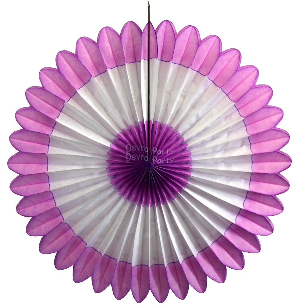(image for) 27 Inch Deluxe Fan Lilac White Lilac (12 pcs)