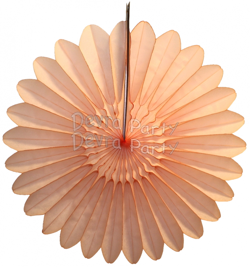 Peach Fanburst Decoration - Vintage Peach (12 pcs) - Click Image to Close